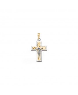 Cruz bicolor con cristo