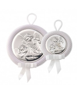 Medalla de cuna angel rosa...