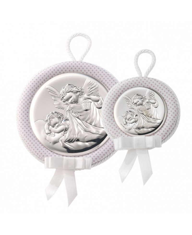Medalla de cuna angel rosa 5.6cm | Joyería Gimeno | Tu joyería de confianza en Valencia