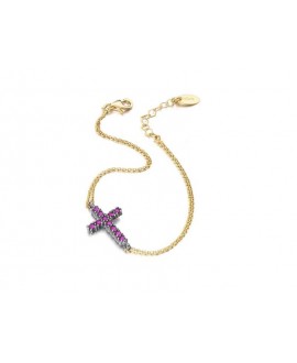 Pulsera Lecarre cruz rubi