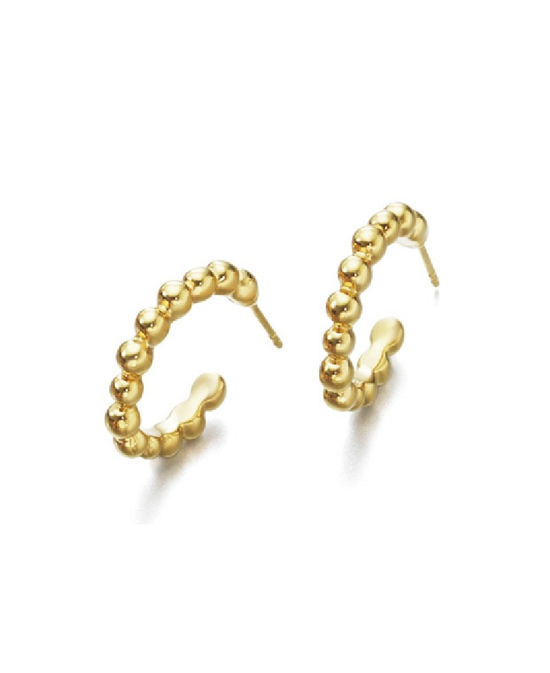 Pendientes Lecarre aro bolitas oro | Joyería Gimeno | Tu joyería de confianza en Valencia