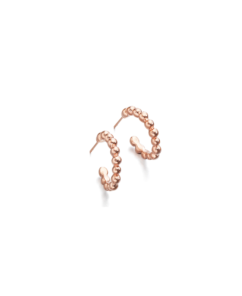 Pendientes Lecarre semiaro oro rosa | Joyería Gimeno | Tu joyería de confianza en Valencia