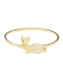 Anillo mua mua conejo dorado