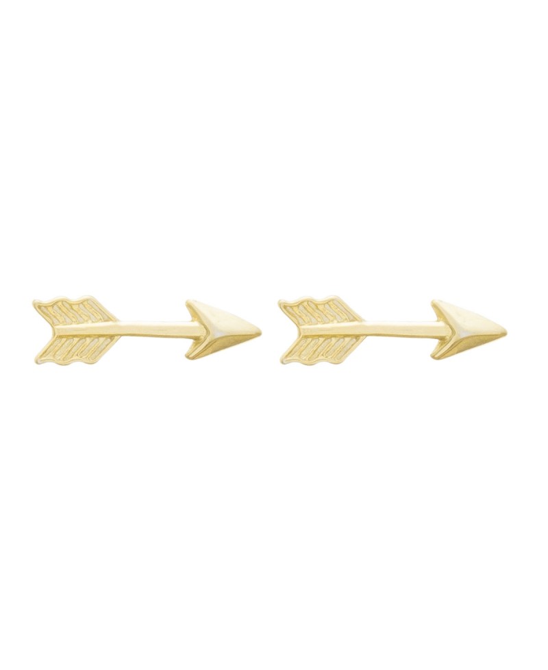 Pendientes plata,mua mua flecha oro | Joyería Gimeno | Tu joyería de confianza en Valencia