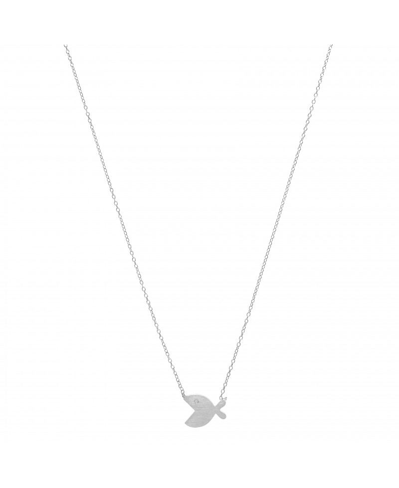 Collar mua mua pez plata | Joyería Gimeno | Tu joyería de confianza en Valencia