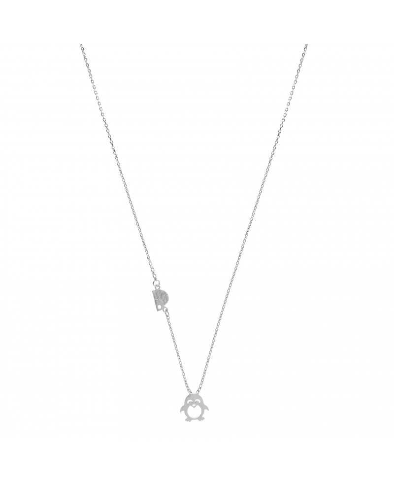 Collar mua mua pingüino plata | Joyería Gimeno | Tu joyería de confianza en Valencia