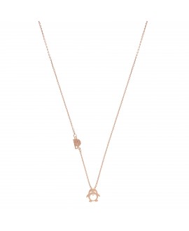 Collar mua mua pingüino rosa