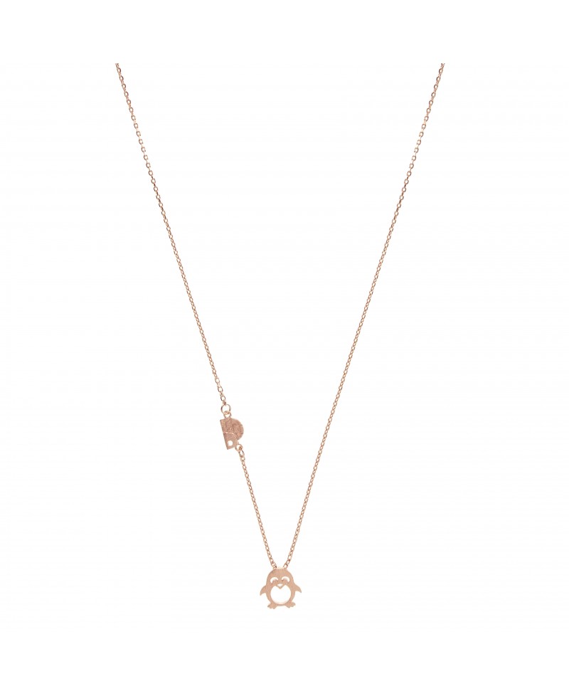 Collar mua mua pingüino rosa | Joyería Gimeno | Tu joyería de confianza en Valencia