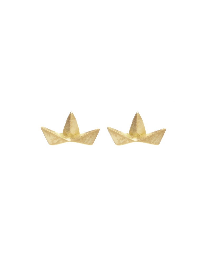 Pendientes plata, mua mua barco oro | Joyería Gimeno | Tu joyería de confianza en Valencia