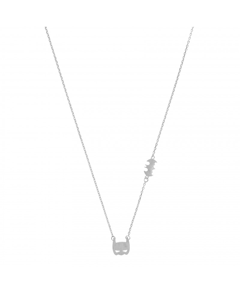 Collar mua mua Batman plata | Joyería Gimeno | Tu joyería de confianza en Valencia