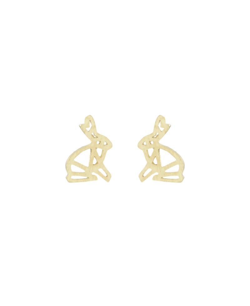 Pendientes plata, mua mua conejo oro | Joyería Gimeno | Tu joyería de confianza en Valencia