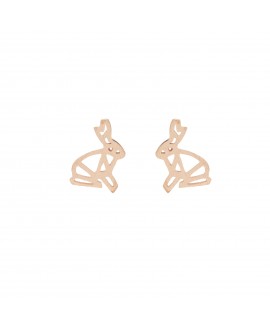 Pendientes mua mua conejo rosa
