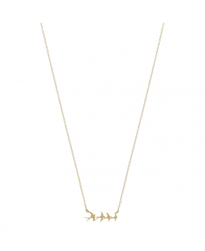 Collar mua mua golondrina oro | Joyería Gimeno | Tu joyería de confianza en Valencia