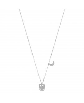 Collar de MuaMua búho plata