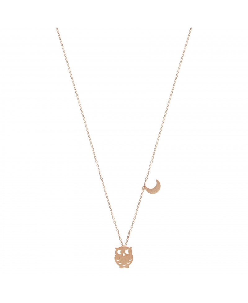 Collar mua mua búho rosa | Joyería Gimeno | Tu joyería de confianza en Valencia