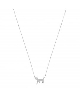 Collar mua mua perro plata