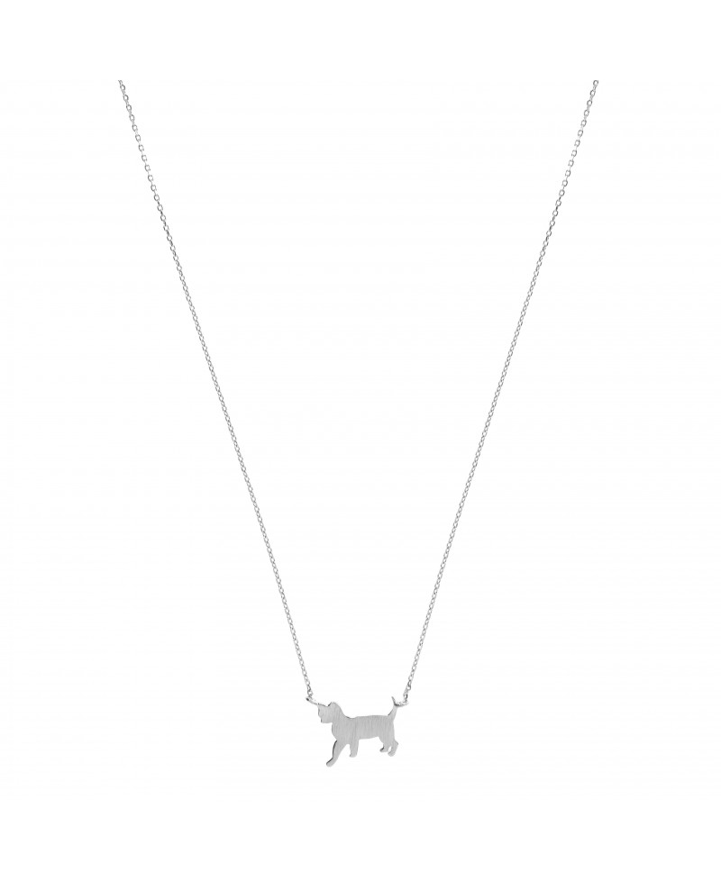 Collar mua mua perro plata | Joyería Gimeno | Tu joyería de confianza en Valencia