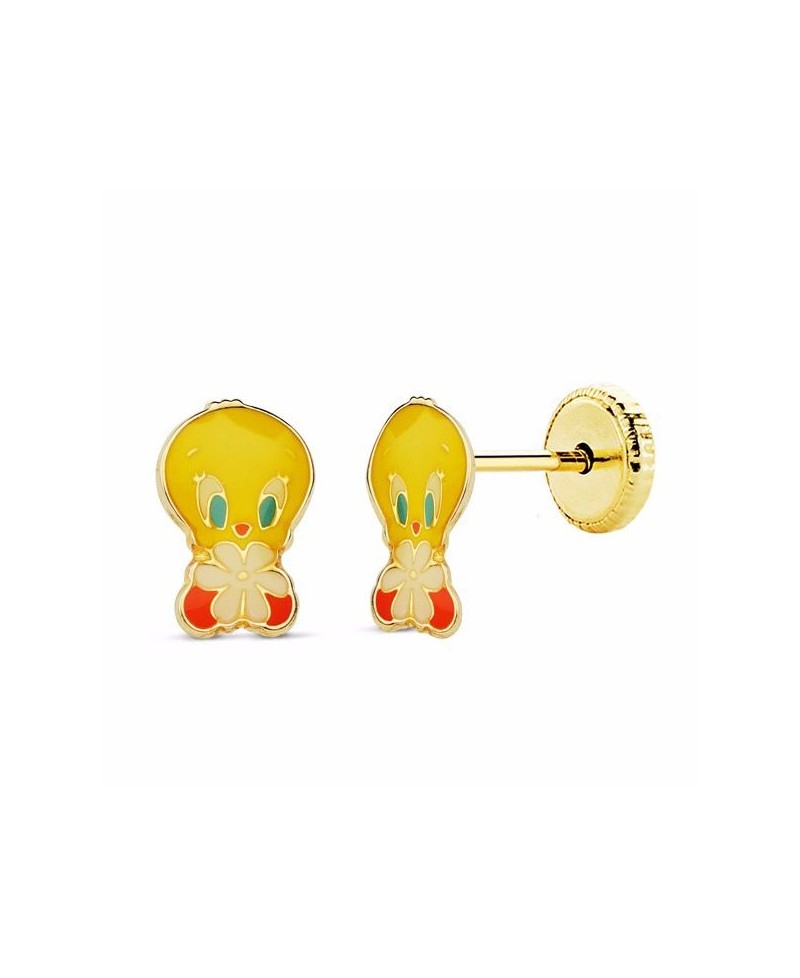 Pendiente bebe piolin esmalte | Joyería Gimeno | Tu joyería de confianza en Valencia