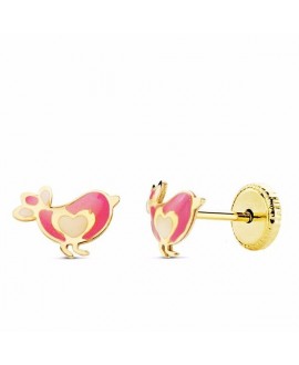 Pendiente bebe pájaro esmalte