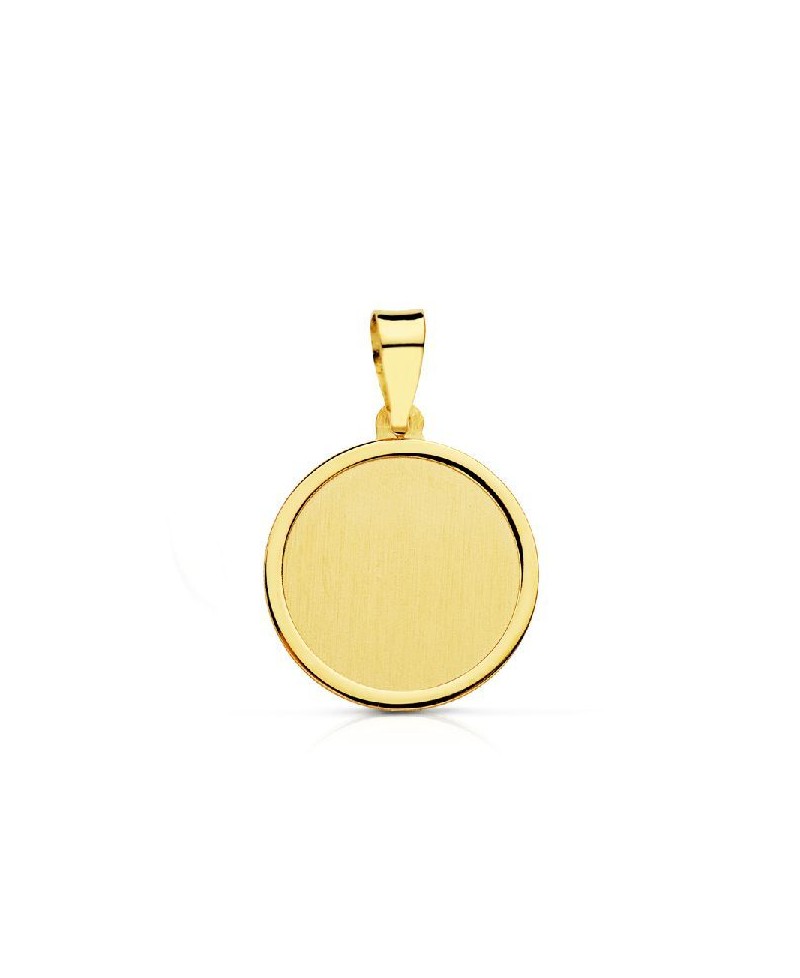 Medalla lisa oro 14mm | Joyería Gimeno | Tu joyería de confianza en Valencia