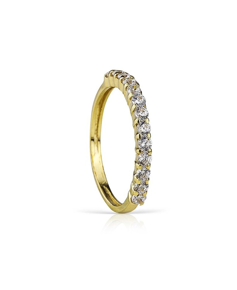Anillo mujer circonitas oro | Joyería Gimeno | Tu joyería de confianza en Valencia