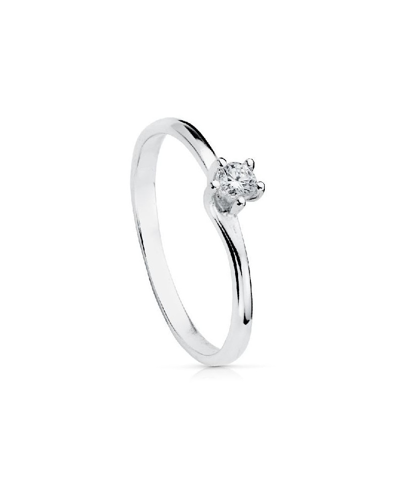 Anillo brillante 0.12 5 garras | Joyería Gimeno | Tu joyería de confianza en Valencia