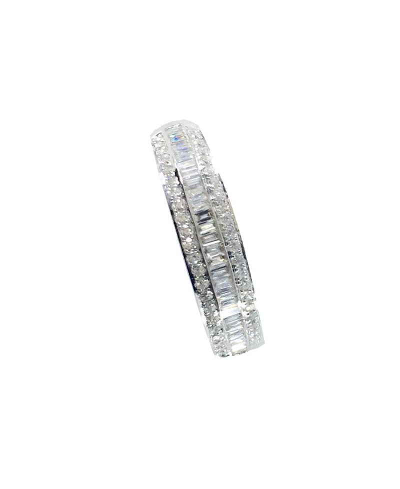 Anillo brillantes bagette 0.31 | Joyería Gimeno | Tu joyería de confianza en Valencia