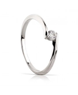 Anillo oro blanco brillante...