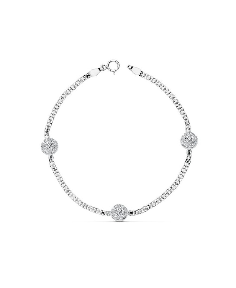 Pulsera comunión OB con piedras | Joyería Gimeno | Tu joyería de confianza en Valencia