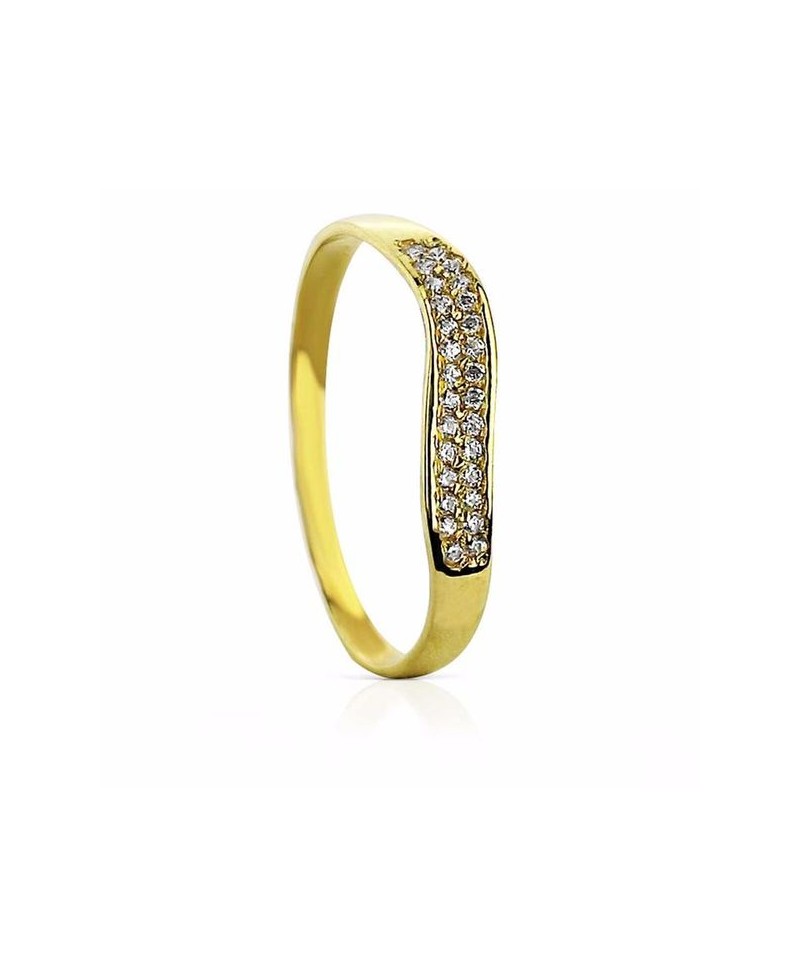 Anillo de oro amarillo corconitas curvo | Joyería Gimeno | Tu joyería de confianza en Valencia