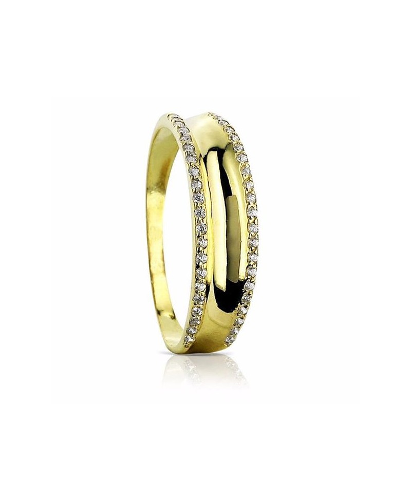 Anillo mujer oro amarillo cóncavo | Joyería Gimeno | Tu joyería de confianza en Valencia