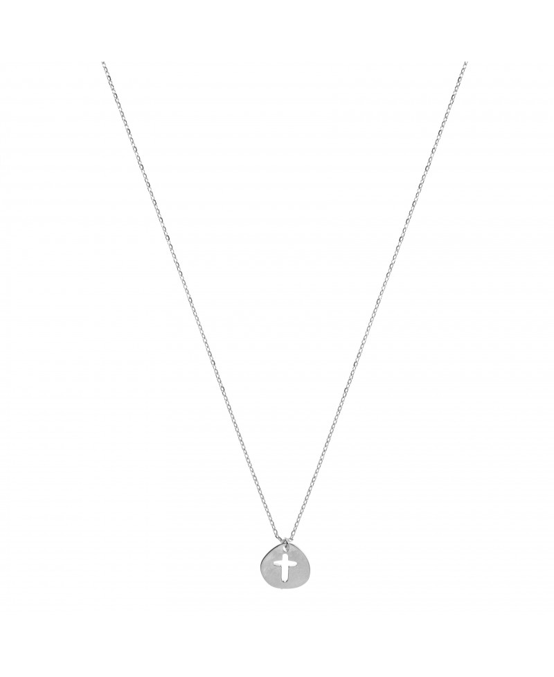 Collar MUA MUA cruz calada plata | Joyería Gimeno | Tu joyería de confianza en Valencia