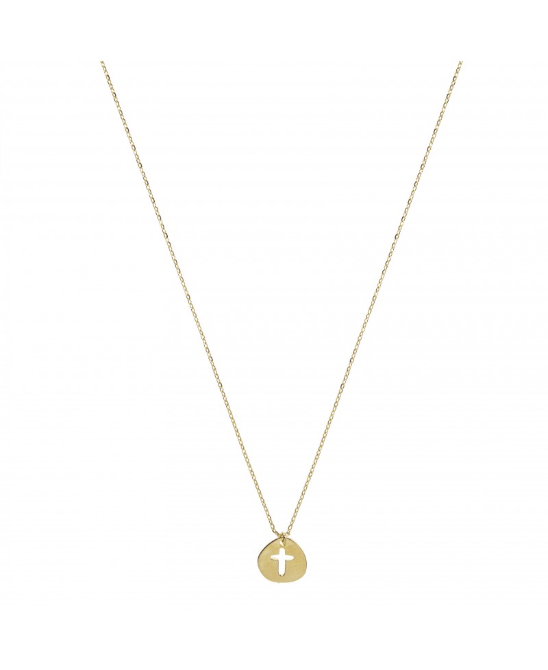 Collar MUA MUA placa cruz ,c.oro | Joyería Gimeno | Tu joyería de confianza en Valencia