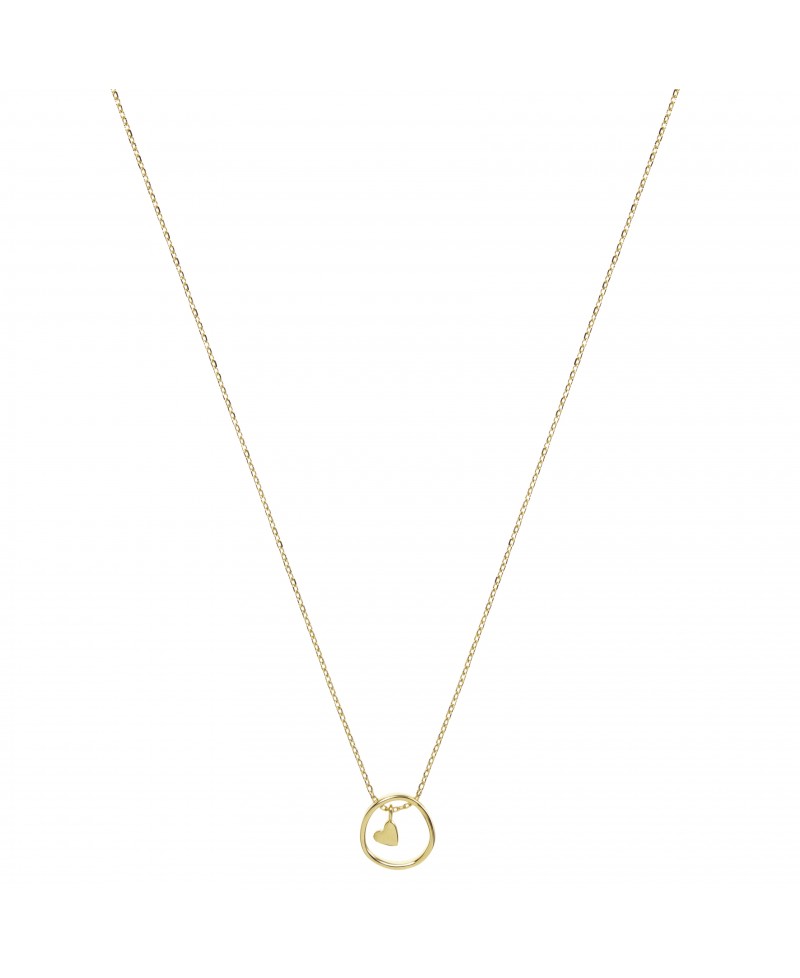 Collar MUA MUA corazon circulo ,oro | Joyería Gimeno | Tu joyería de confianza en Valencia