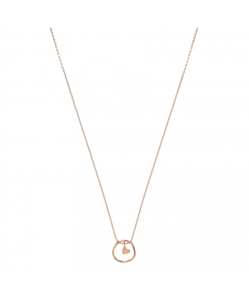 Collar MUA MUA corazon circulo ,rosa | Joyería Gimeno | Tu joyería de confianza en Valencia