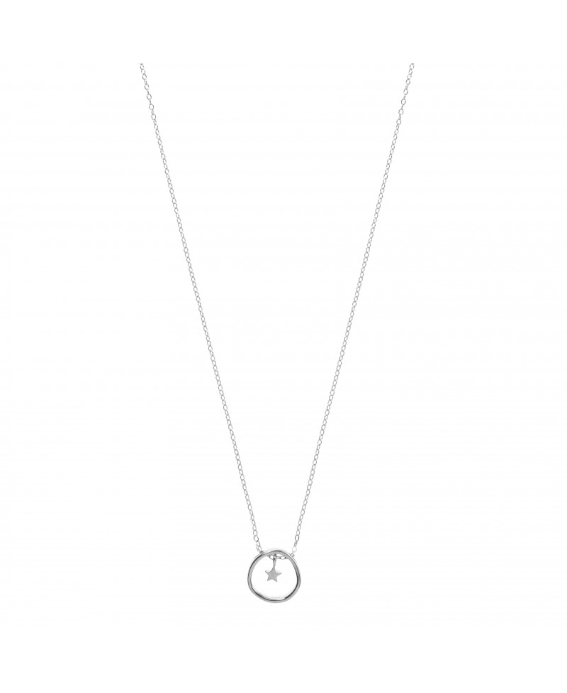 Collar MUA MUA estrella circulo, plata | Joyería Gimeno | Tu joyería de confianza en Valencia