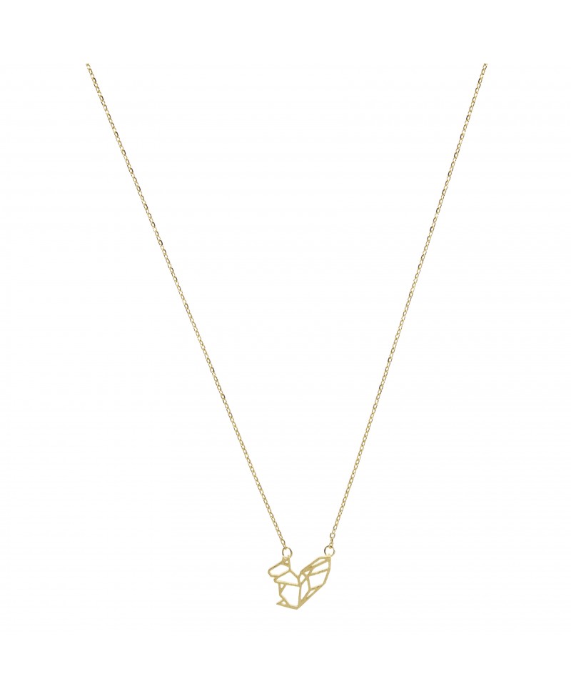 Collar MUA MUA ardilla origami oro | Joyería Gimeno | Tu joyería de confianza en Valencia
