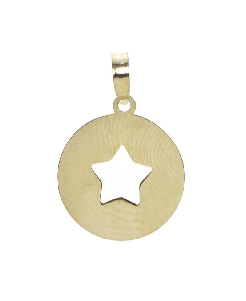 Colgante MUA MUA estrella calada oro | Joyería Gimeno | Tu joyería de confianza en Valencia