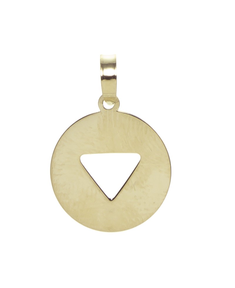 Colgante MUA MUA triangulo calado,oro | Joyería Gimeno | Tu joyería de confianza en Valencia