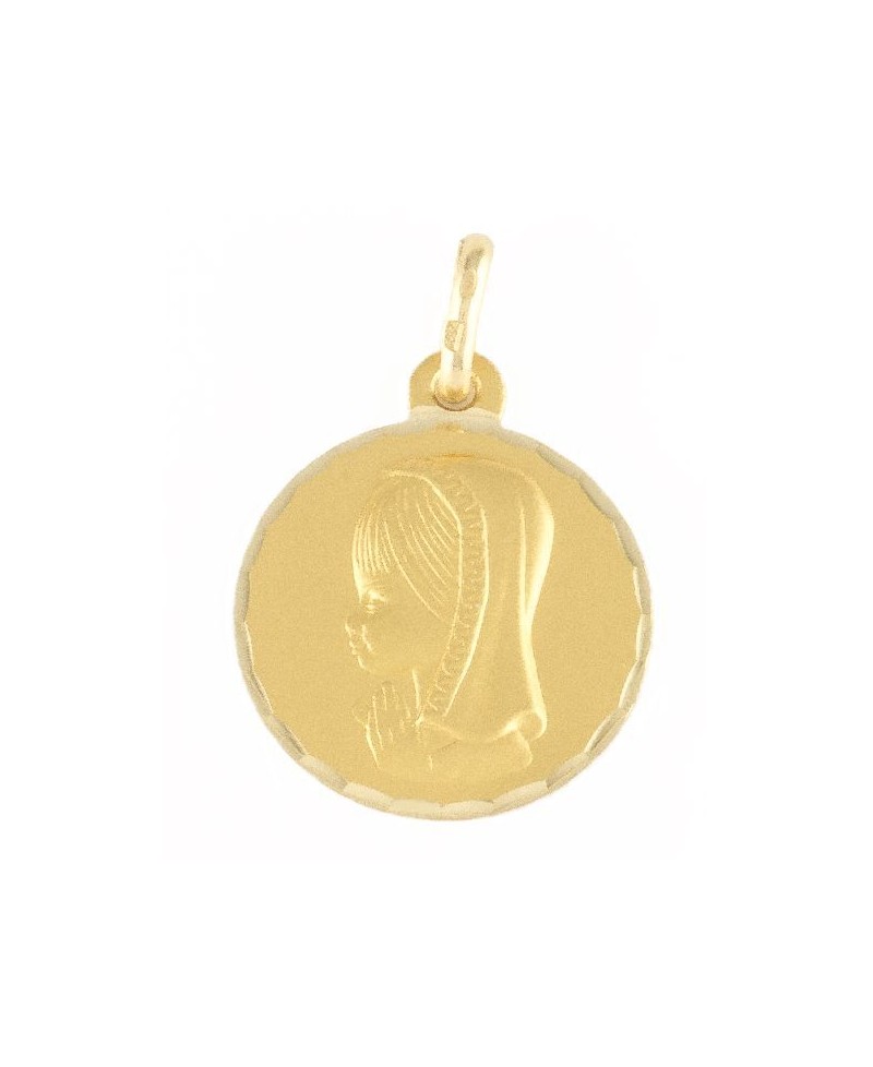 Medalla comunión virgen niña, 16mm | Joyería Gimeno | Tu joyería de confianza en Valencia