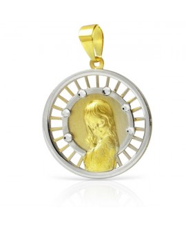 Medalla comunión virgen 18mm