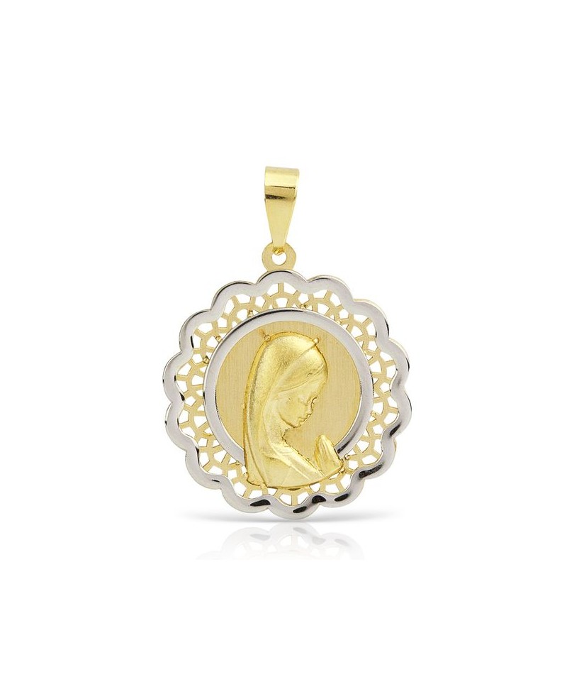 Medalla comunion virgen 18mm | Joyería Gimeno | Tu joyería de confianza en Valencia