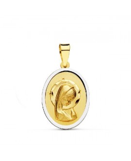 Medalla comunión virgen oval