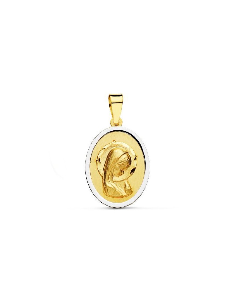 Medalla comunión virgen oval | Joyería Gimeno | Tu joyería de confianza en Valencia