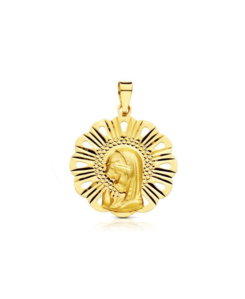 Medalla comunión virgen 20 mm | Joyería Gimeno | Tu joyería de confianza en Valencia