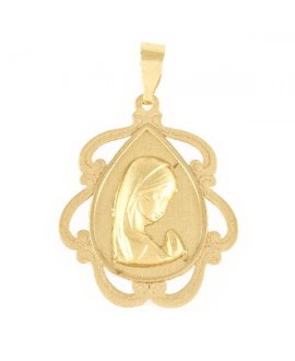 Medalla comunion virgen 22x17