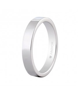 Alianza de platino confort 4mm