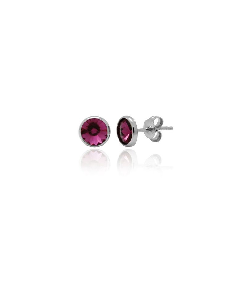 Pendiente Victoria cruz basic fucsia | Joyería Gimeno | Tu joyería de confianza en Valencia