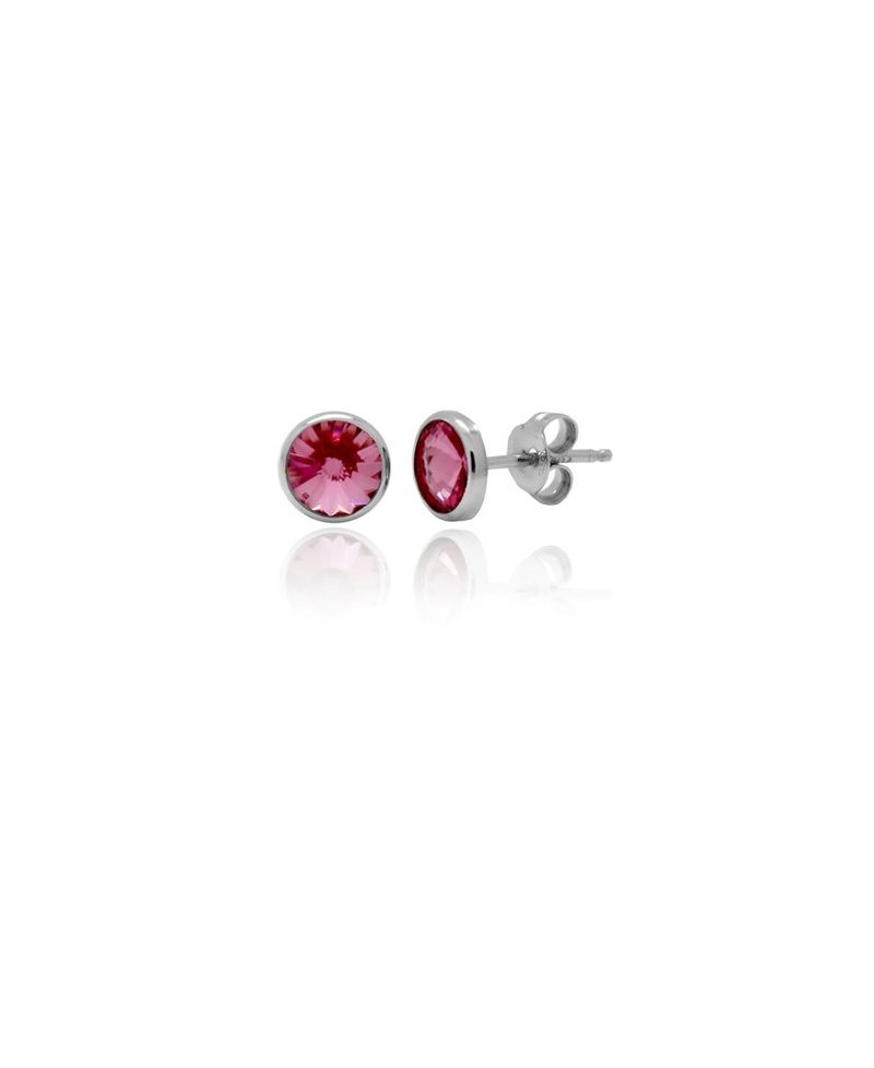 Pendiente Victoria cruz basic rosa | Joyería Gimeno | Tu joyería de confianza en Valencia