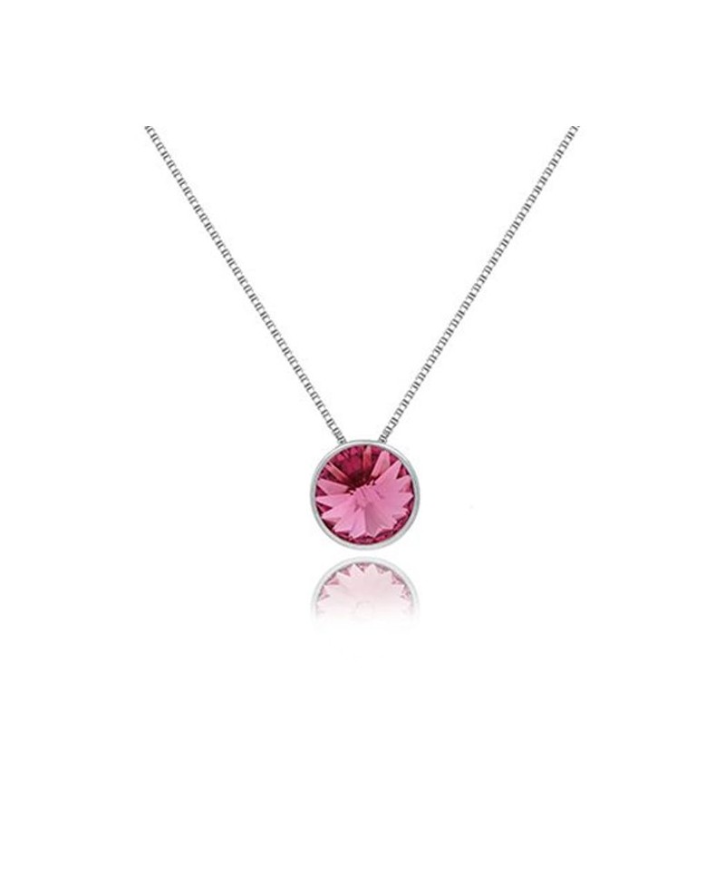 Colgante Victoria cruz basic Rosa | Joyería Gimeno | Tu joyería de confianza en Valencia